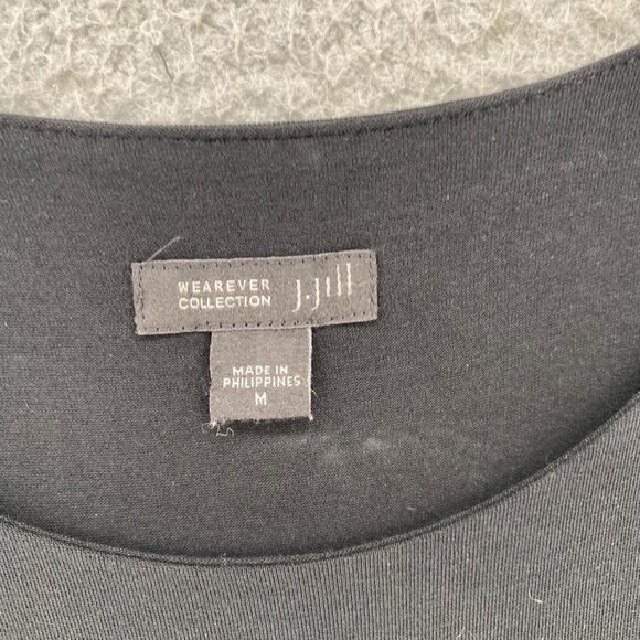 J Jill Dress Womens Medium Black Wearever Swing Jersey Knit Stretch Knee Length - Picture 5 of 10